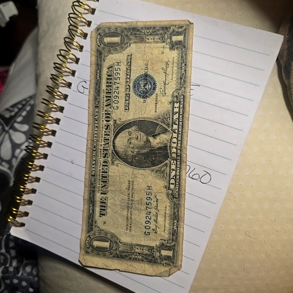 1935 series E silver certificate 1$ error bill - Picture 1 of 16